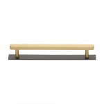 M Marcus Heritage Brass Hexagonal Design Cabinet Pull with Plate 160mm Centre to Centre